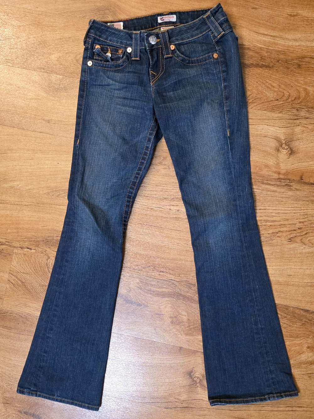 Vintage 2000s Y2K True Religion Dark Wash Low Rise Bootcut Jeans